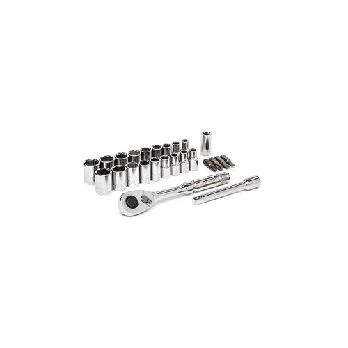 Crescent 1/4" Drive 25 Pc SAE/Metric Mechanics Tool Set - CSWS1C