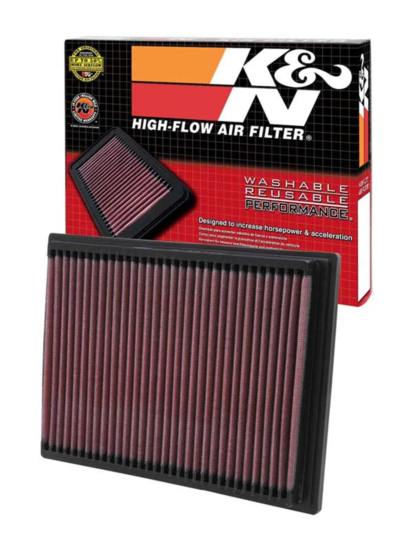 K&N Engine Air Filter: Washable, Increase Power & Acceleration, Premium, Replacement Car Air Filter: Compatible 1990-2006 BMW (X3, Z4, 520i, 525i, 530i, Z3, 728i, 728iL, 323Ti, 523i, 528i, M3),33-2070