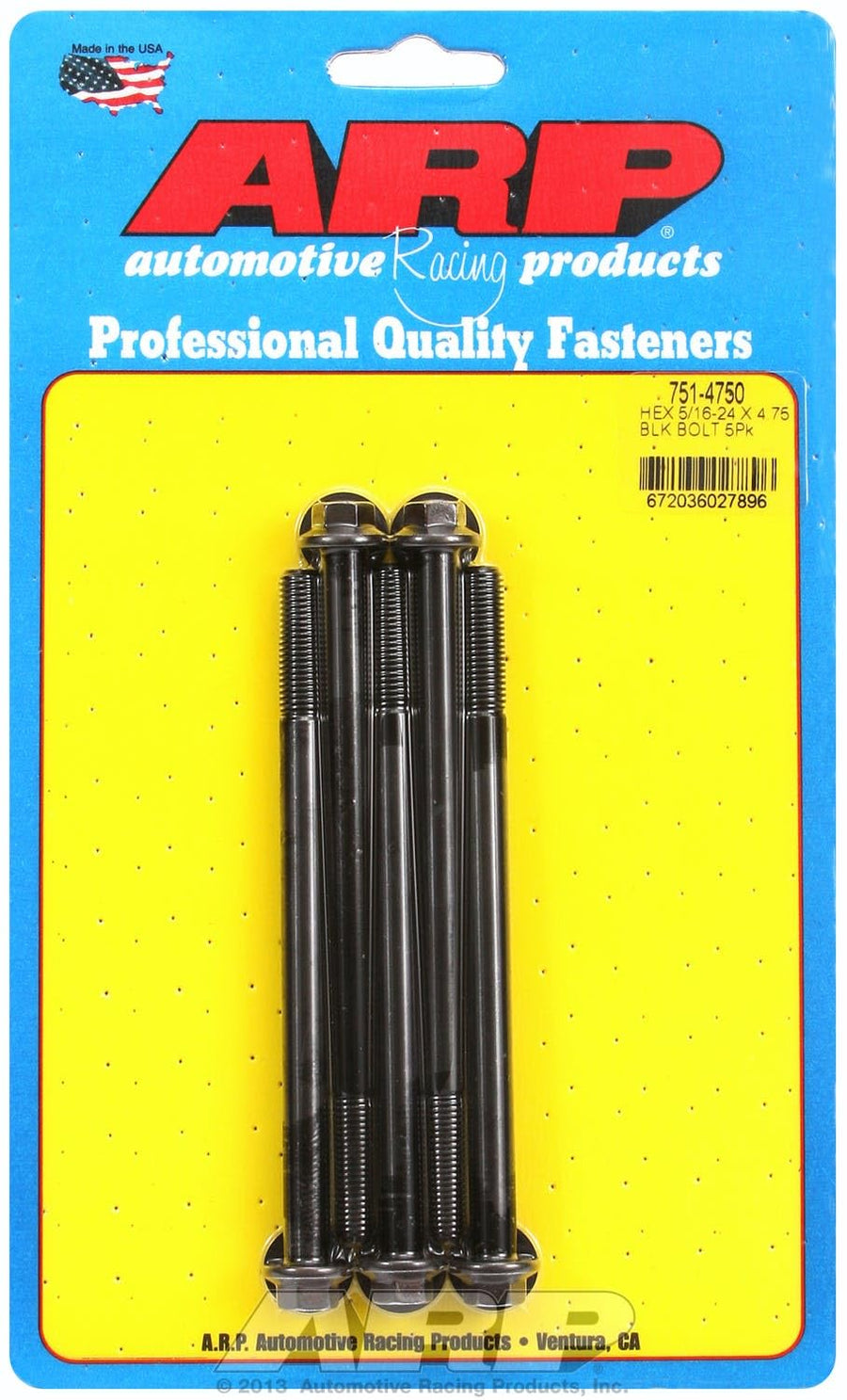 Hex ARP (751-4750) Oxide Bolt, Black