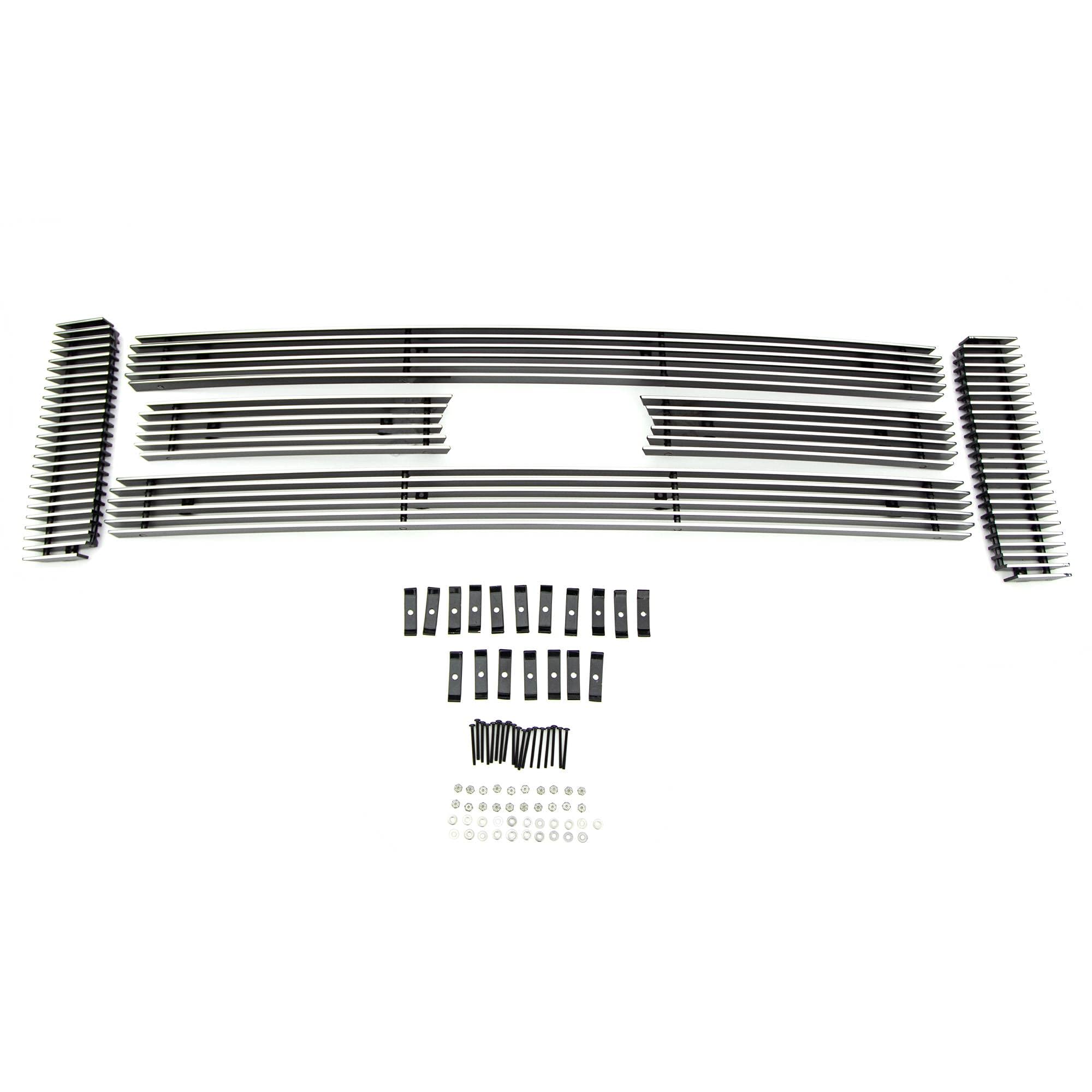 Horizontal T-Rex 21561 Aluminum Polished Finish Billet Grille Overlay for Ford Super Duty Excursion