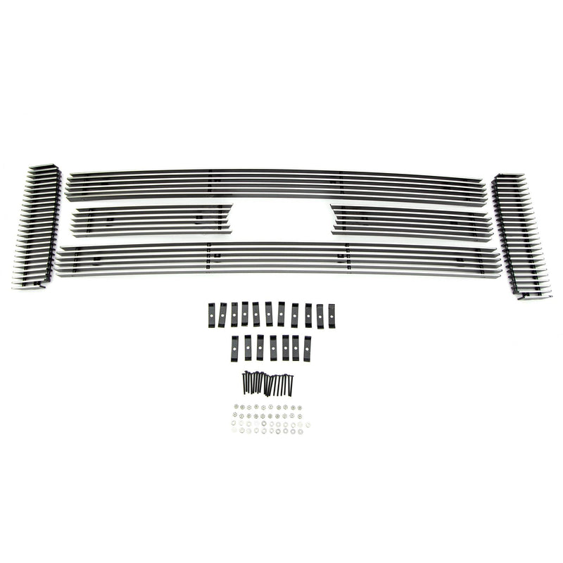 Horizontal T-Rex 21561 Aluminum Polished Finish Billet Grille Overlay for Ford Super Duty Excursion