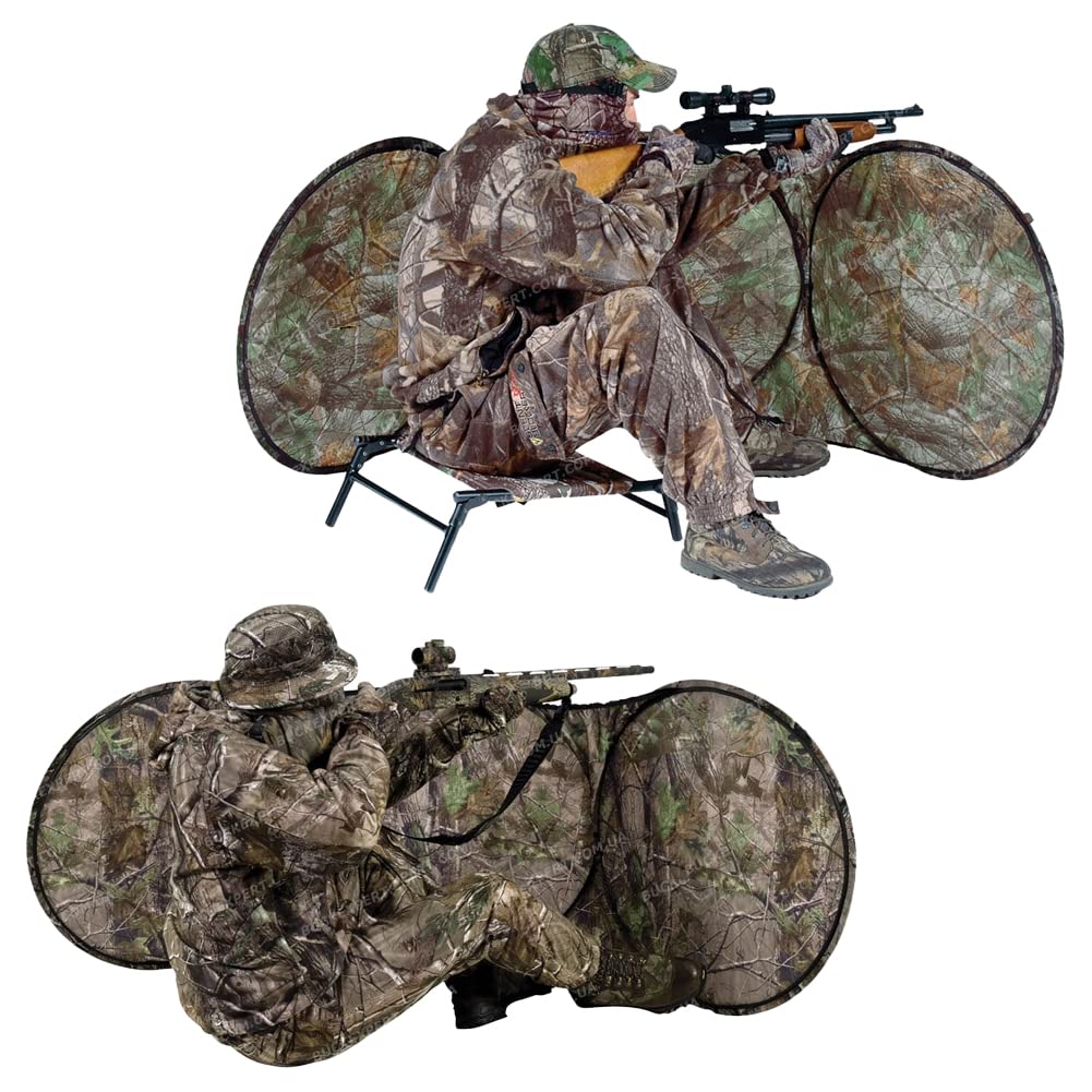 Jakehouse Ameristep Lightweight Durable 96" x 27" Compact Size 2-Person Capacity Portable Turkey Hunting Ground Blind - Mossy Oak Obsession