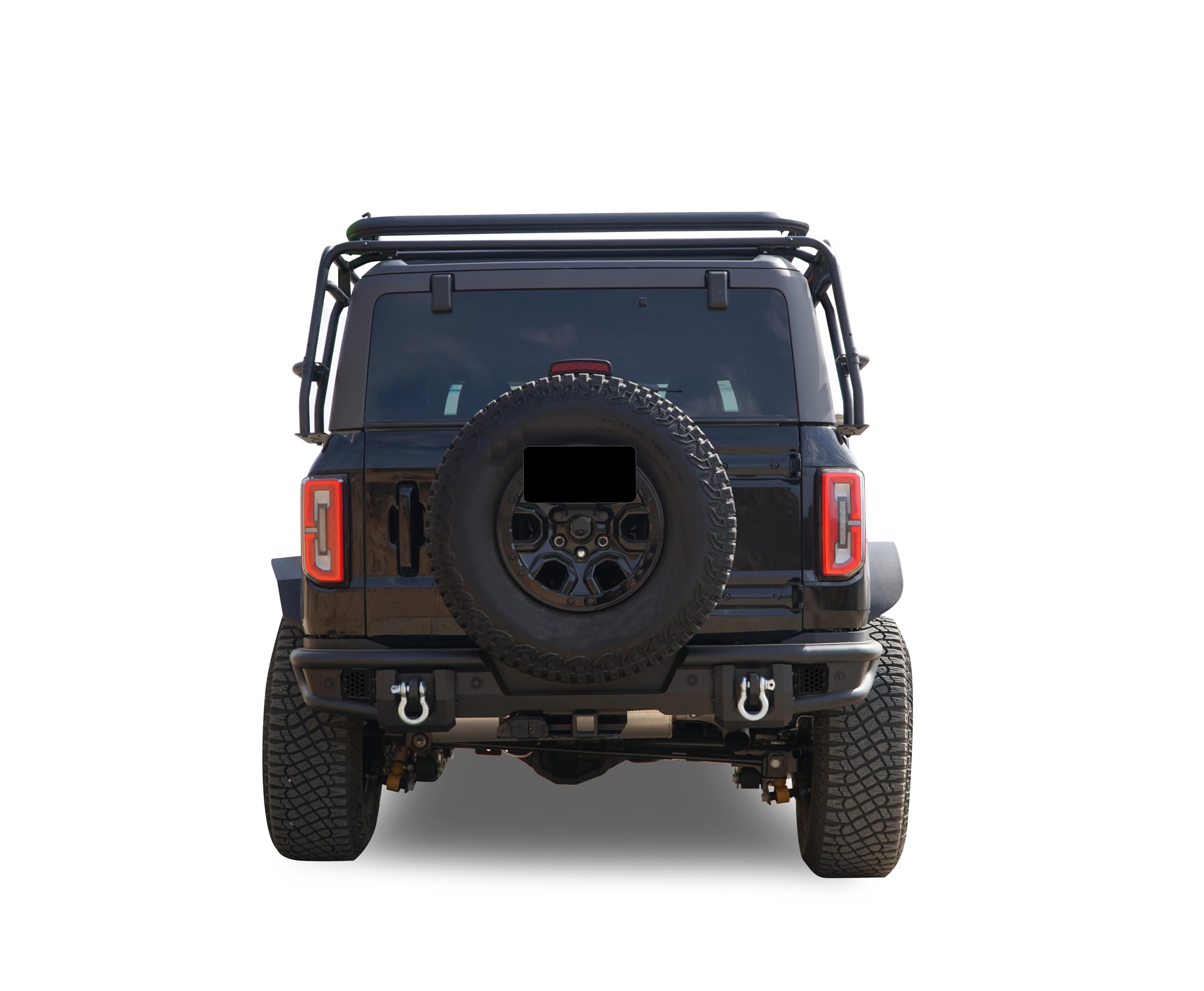 Heavy Duty Black Horse Armour Tubular Rear Bumper Tubular Matte Black Compatible with 2021-2024 Ford Bronco-ARB-FB22T