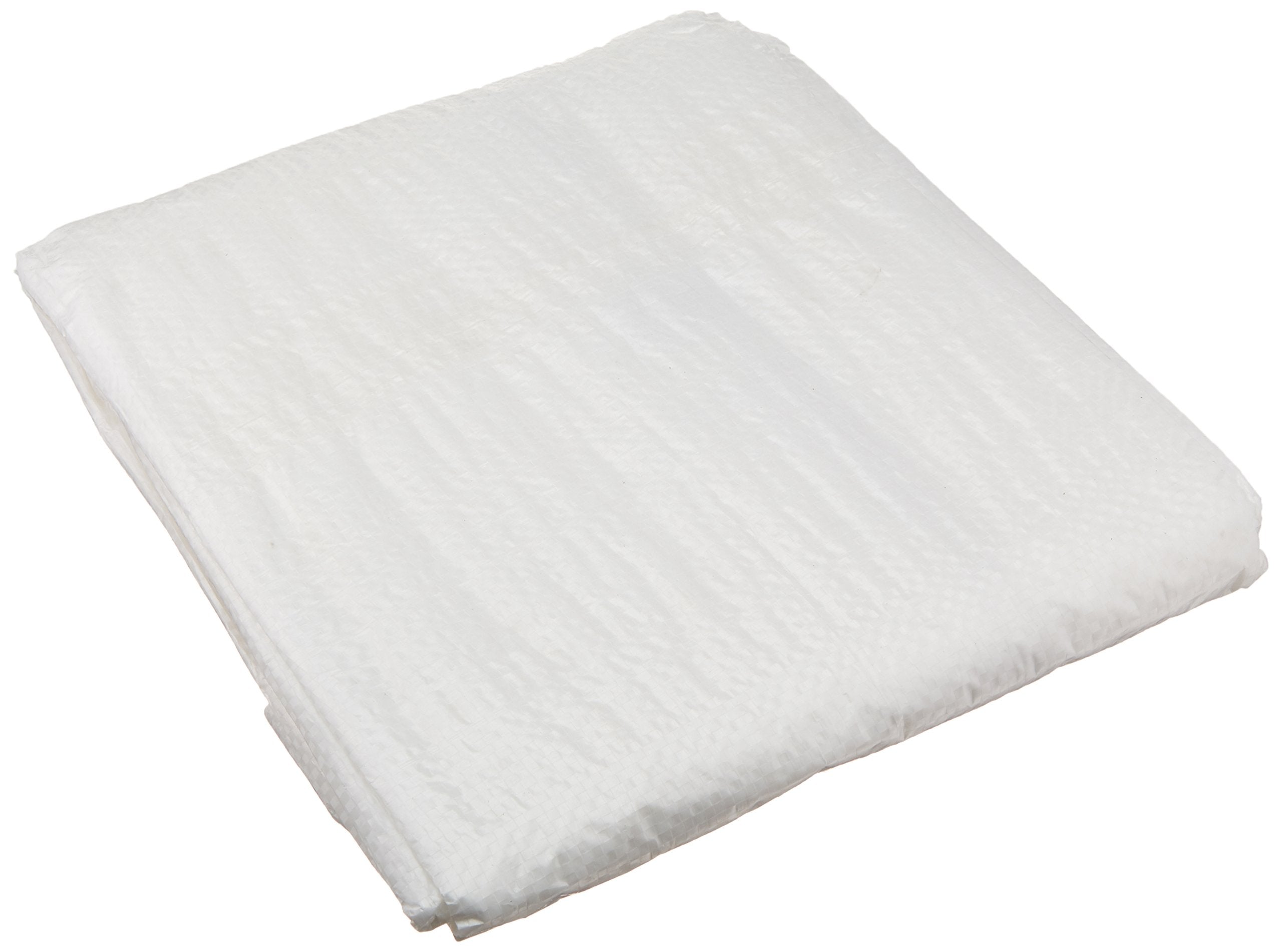 Economy Grade Erickson 57062 Clear White Poly Tarp, 10' x 12', 1 Pack