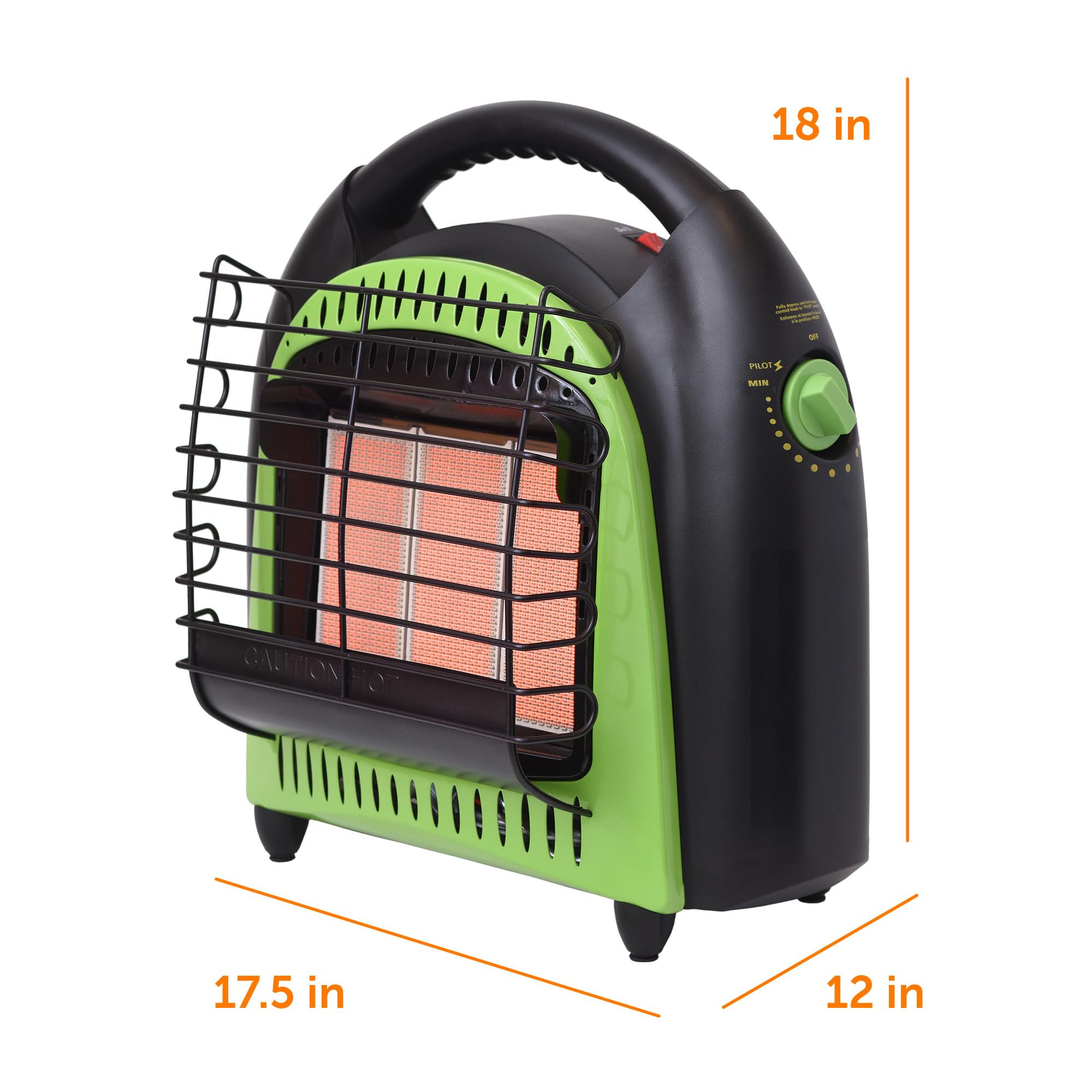 Flame King 20,000 BTU YSN-CHS20 Propane Space Radiant Portable Heater Indoor* & Outdoor Great for Camping, Garage, Ice Fishing, Patio