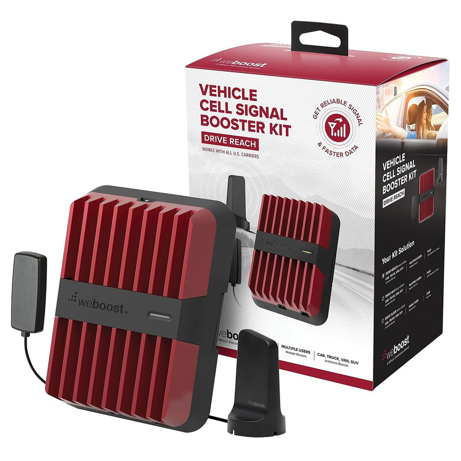 Drive Reach weBoost - Vehicle Cell Phone Signal Booster | 5G & 4G LTE | Magnetic Roof Antenna | Boosts All U.S. Carriers - Verizon, AT&T, T-Mobile | Made in the U.S. | FCC Approved (model 470154)