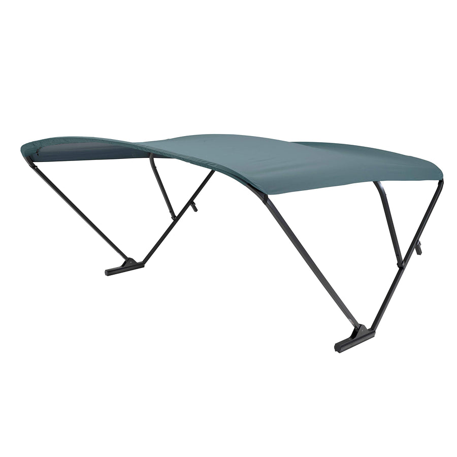 Power SureShade Pontoon Bimini Top - Black Anodized Frame, Green Fabric