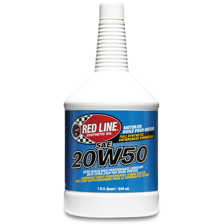 12504 Red Line SAE 20W50 Fully Synthetic Motor Oil - 1 Quart