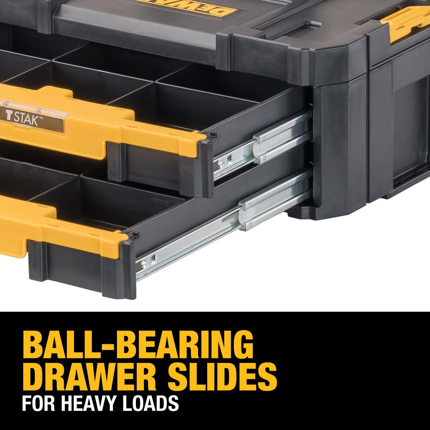 TSTAK DEWALT Tool Storage Organizer with Double Drawers, Holds Up to 16.5 lbs. (DWST17804)