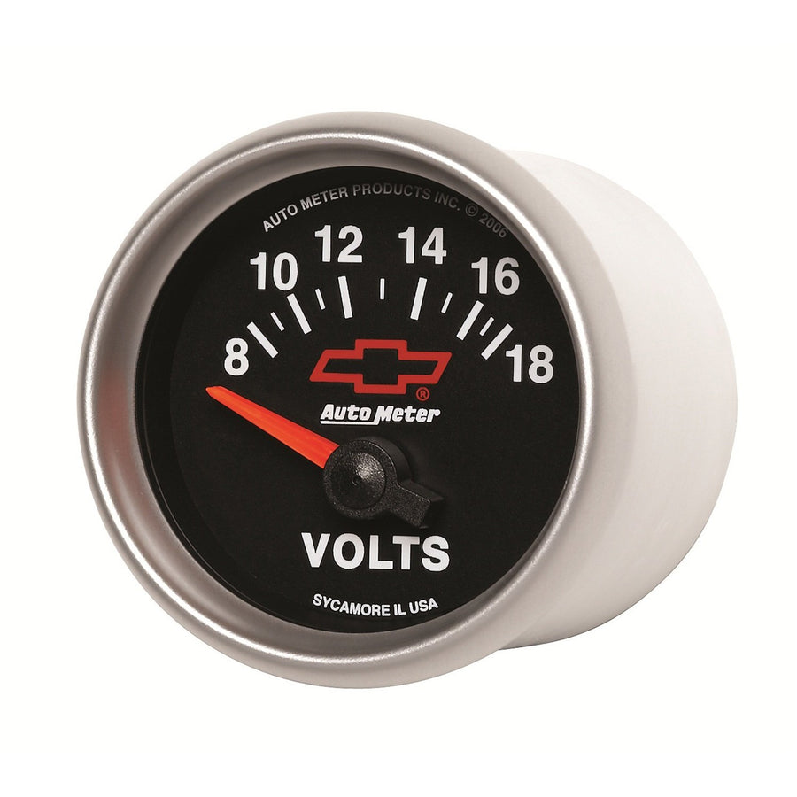 Auto Meter 2-1/16" 8-18 Volts Short Sweep Electric Voltmeter Gauge GM Performance Parts 3692-00406