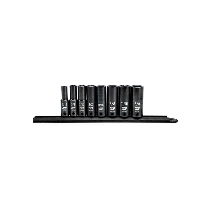 8 Pc. GEARWRENCH 3/8" Drive 6 Pt. Deep Impact Socket Set, SAE - 84915N