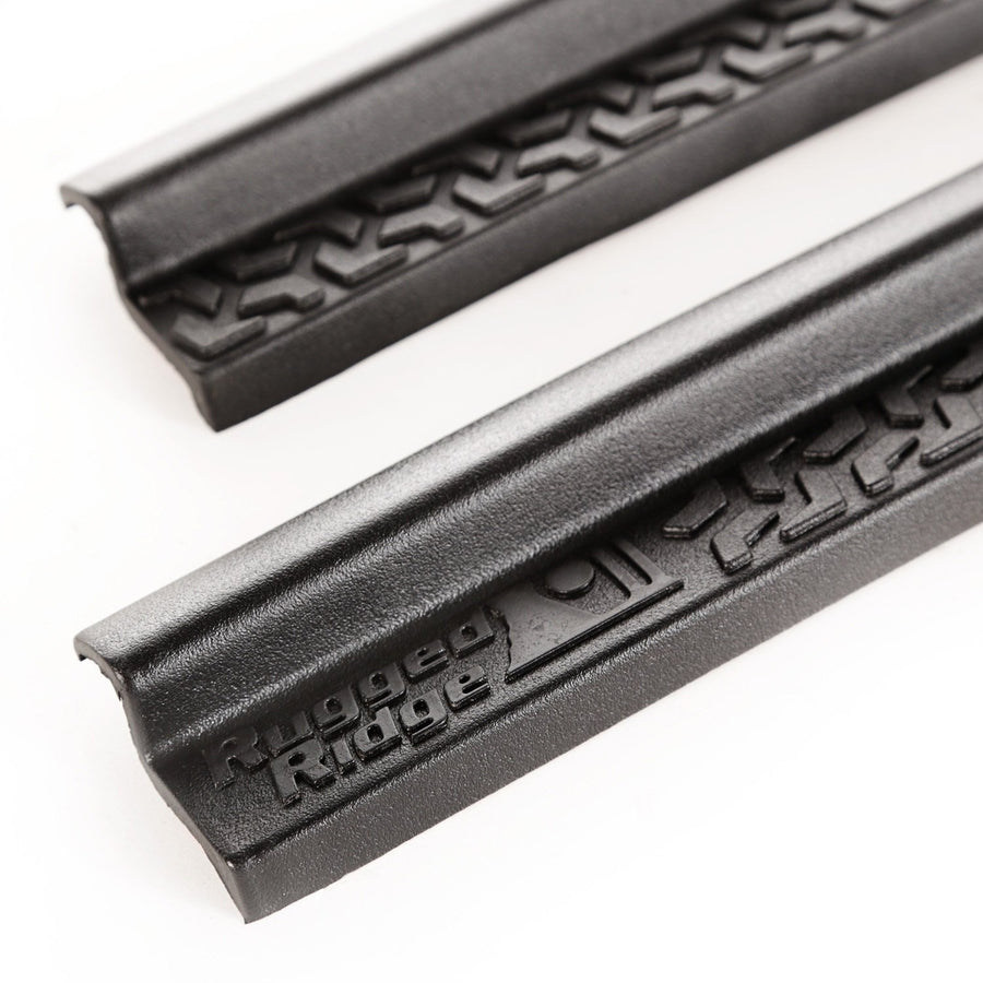 All-Terrain Rugged Ridge Entry Guards for Jeep Wrangler TJ/LJ | 2-Piece Set, No Drill | Black Thermoplastic | 11216.22 | Fits 1997-2006 Jeep Wrangler TJ, 2004-2006 Jeep Wrangler LJ