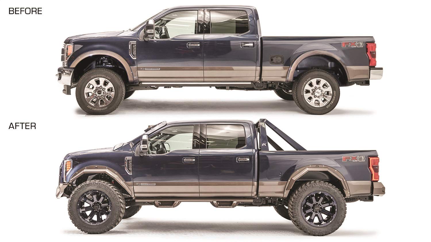 Open Fender System 17-C Ford Superduty F250 or F350 No Flare Bare