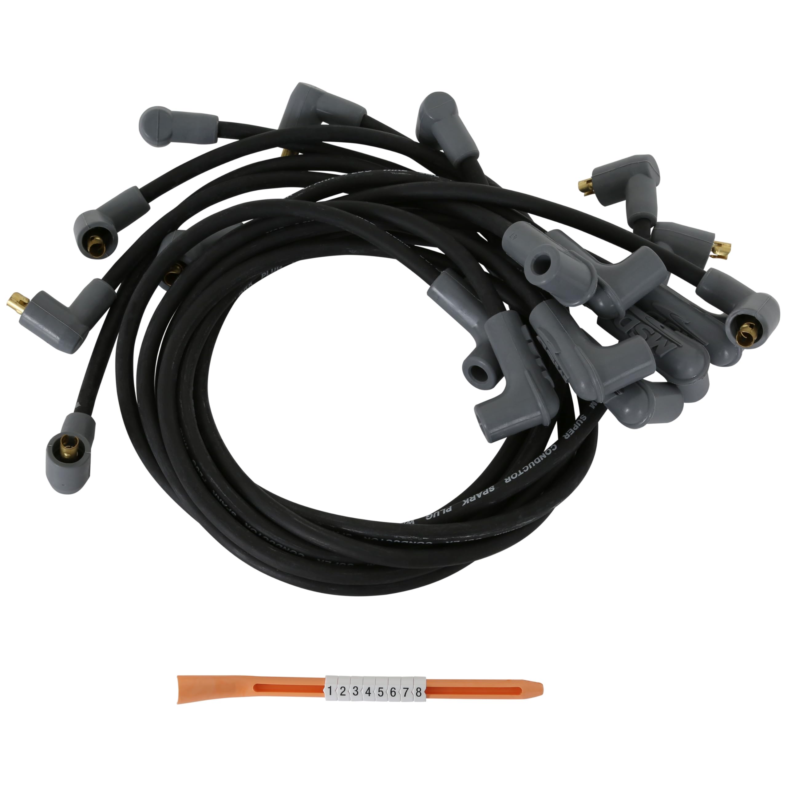 MSD Super Conductor 31593 Spark Plug Wire Set, Black, Socket Style Terminals