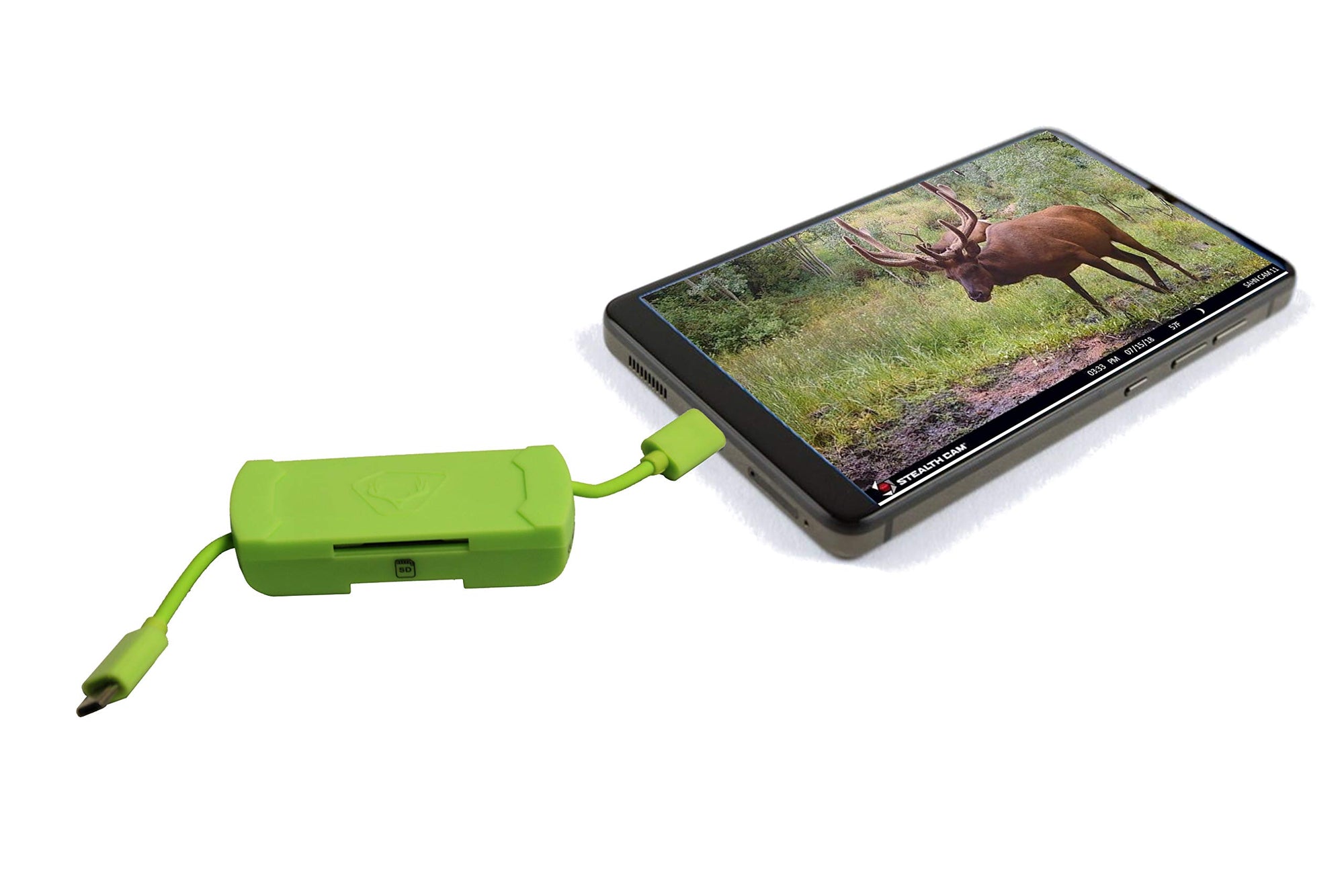 HME Portable Compact SD Card Reader for Android Devices with On The Go Technology (OTG) One USB 2.0 Hub