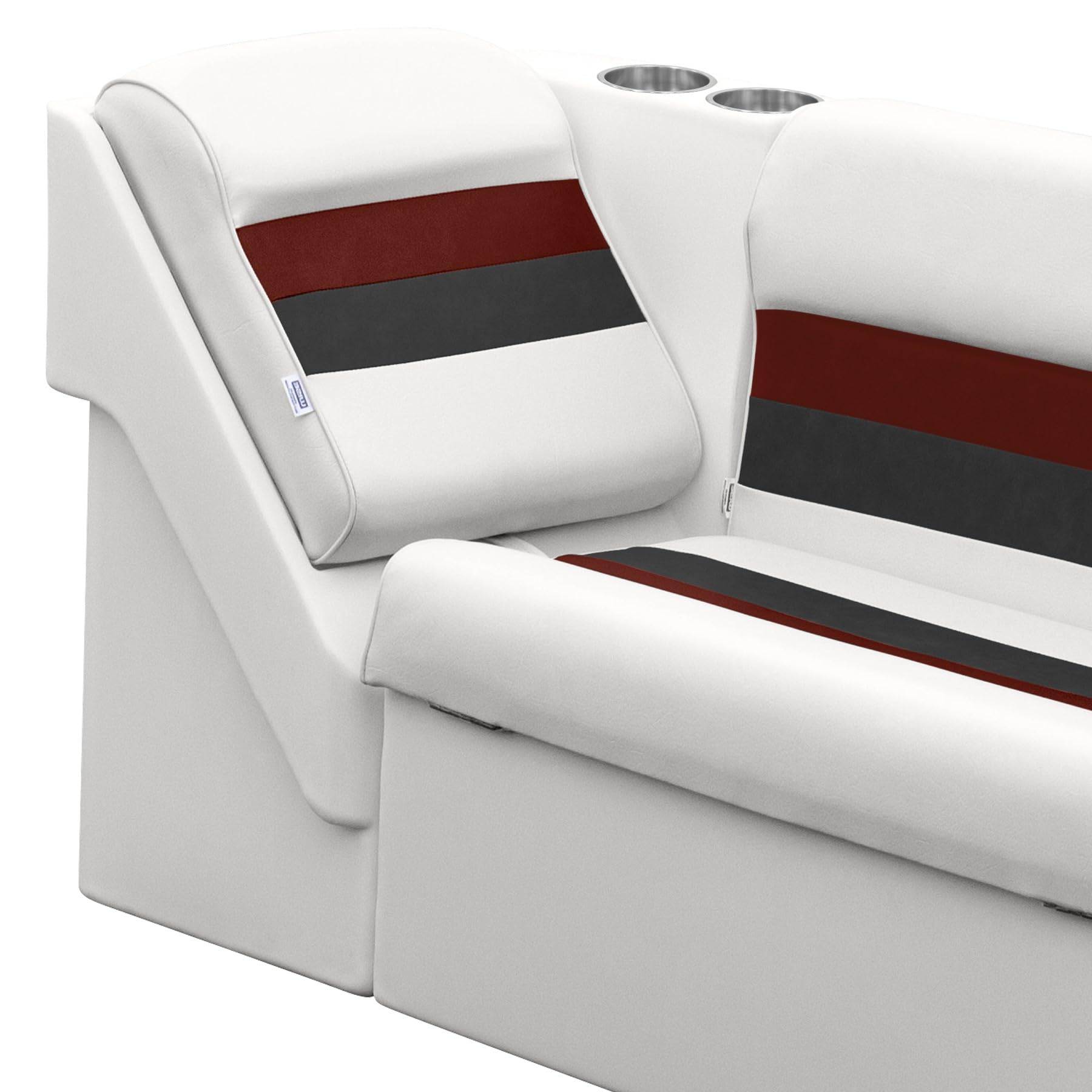 Wise Deluxe Series 8WD1305R-1009 Right Lean Back Recliner Pontoon Section, White/Red/Charcoal