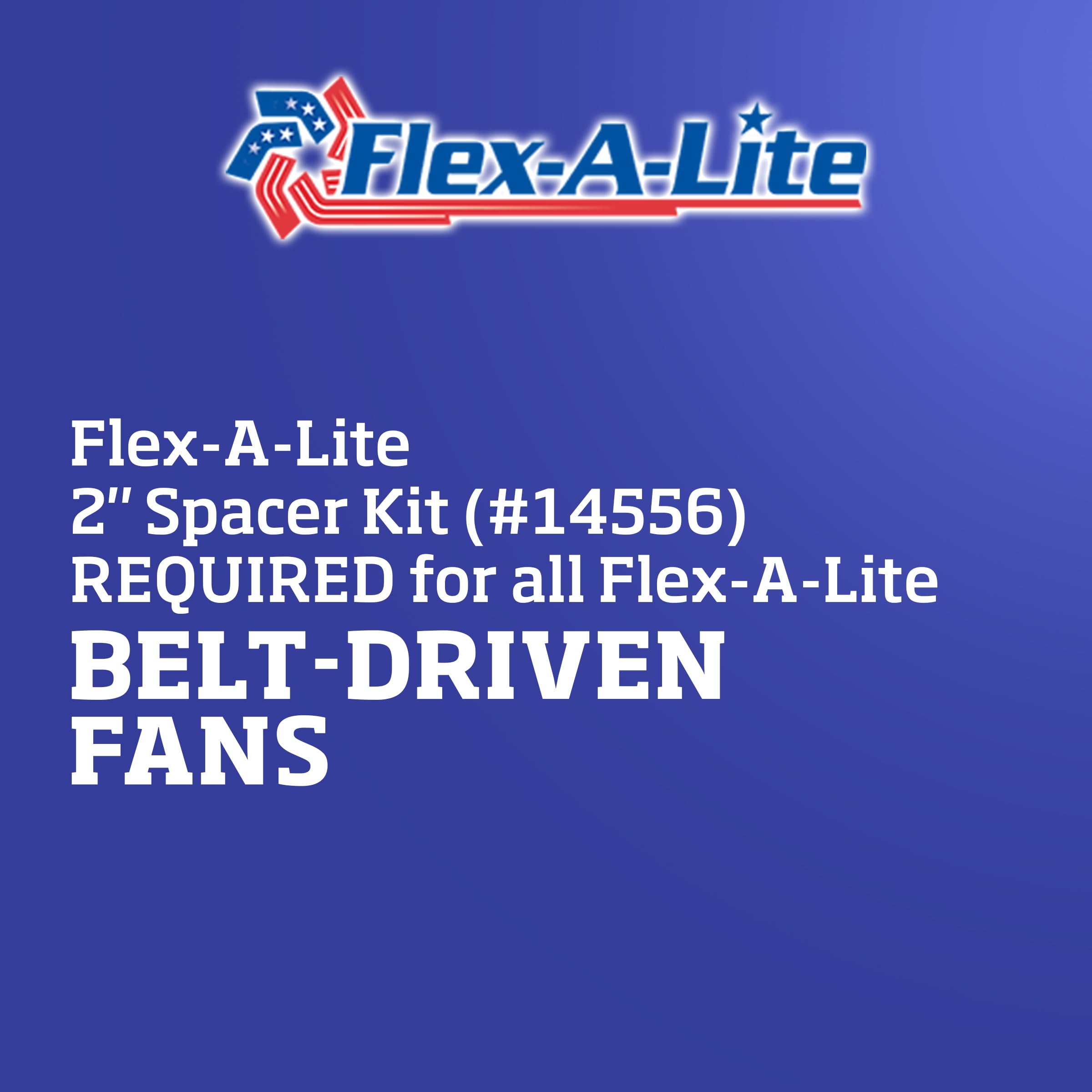 Mill Finish 2 Inch Fan Spacer Kit, Fan Spacer (14556), Car Parts, Silver