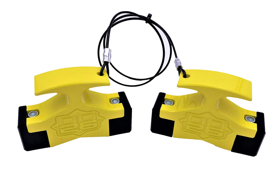 Gen 2 Mean Stop Hydraulic Steering Locks (Comes with .75" Diameter 4" Width Rod Clips) (Yellow)