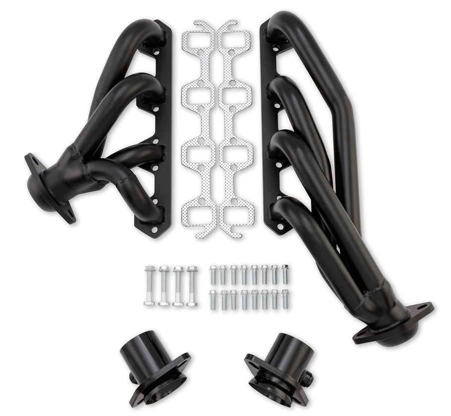 Scott Drake High-Temp Black Shorty Headers Compatible with 1966-1977 Ford Bronco, Model C6TZ-9430-BK-SH