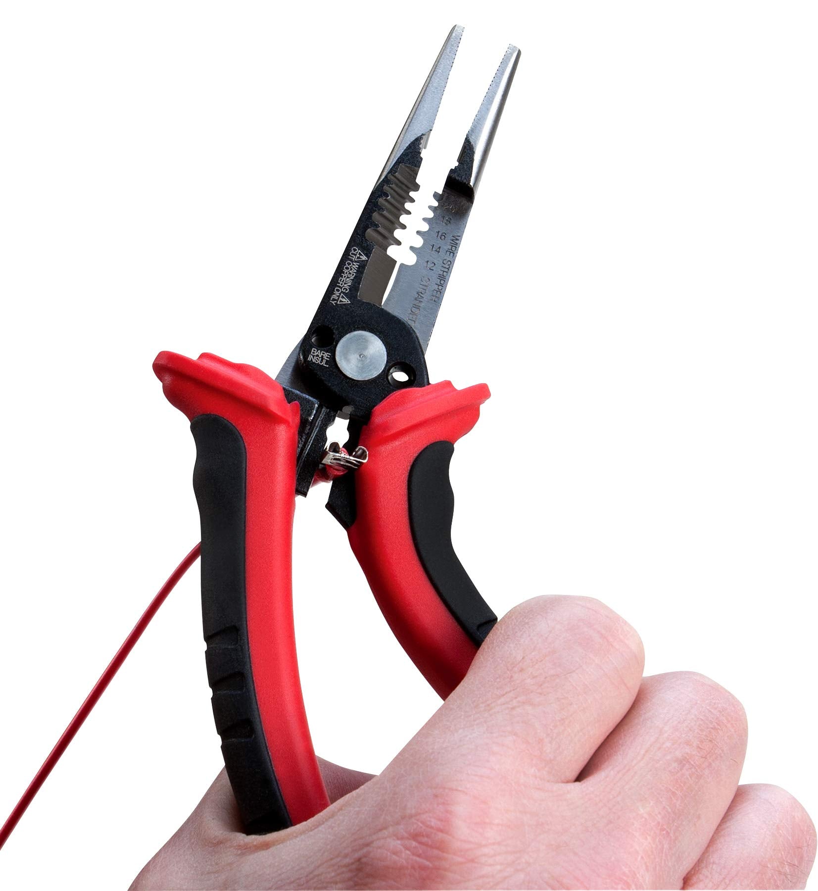 8 Inch Performance Tool W86505 Multi-Wire Electrical Tool - Cut, Strip, Crimp, Twist, and Shear with Ease