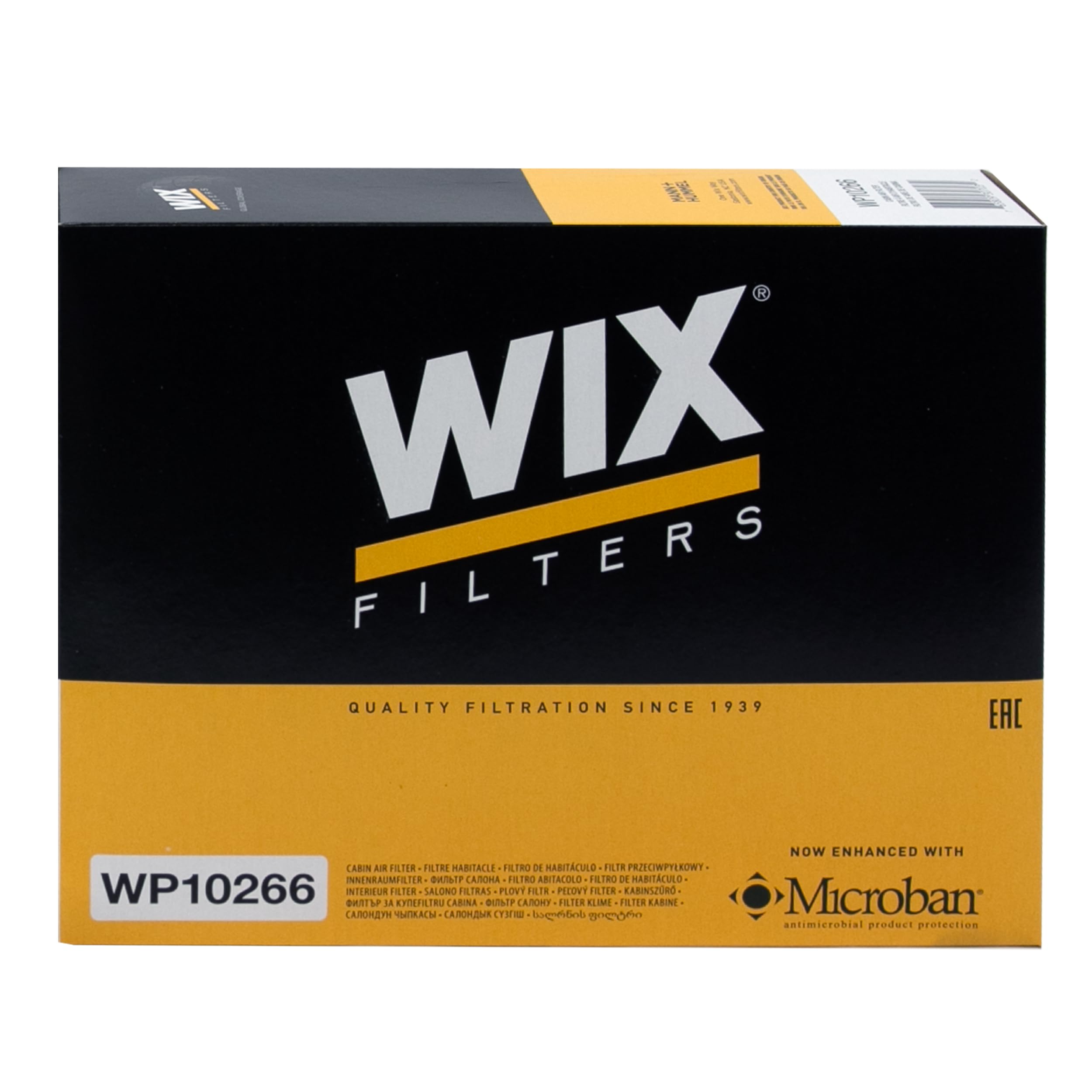 WIX Cabin Air Filter Replacement WP10266 Compatible With Various Ford Trucks (15-20)