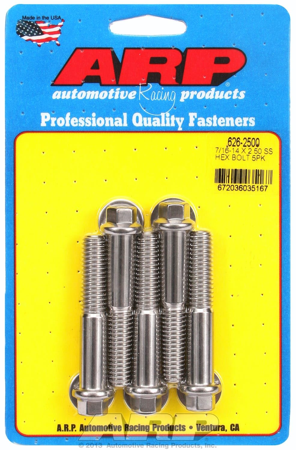 Hex Bolt ARP (626-2500), Stainless Steel