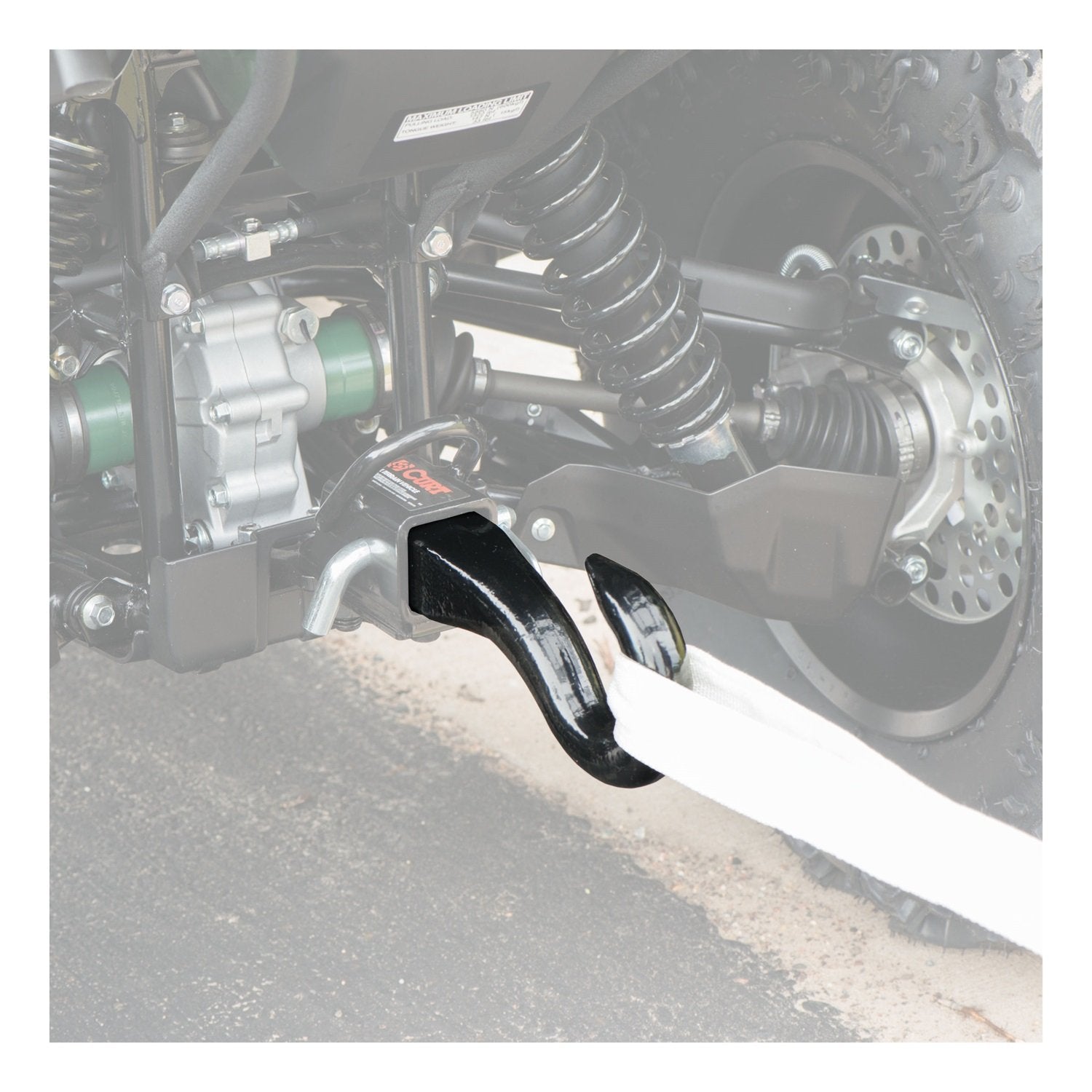 Black Steel CURT 22430 Tow Hook, 10,000 lbs Capacity