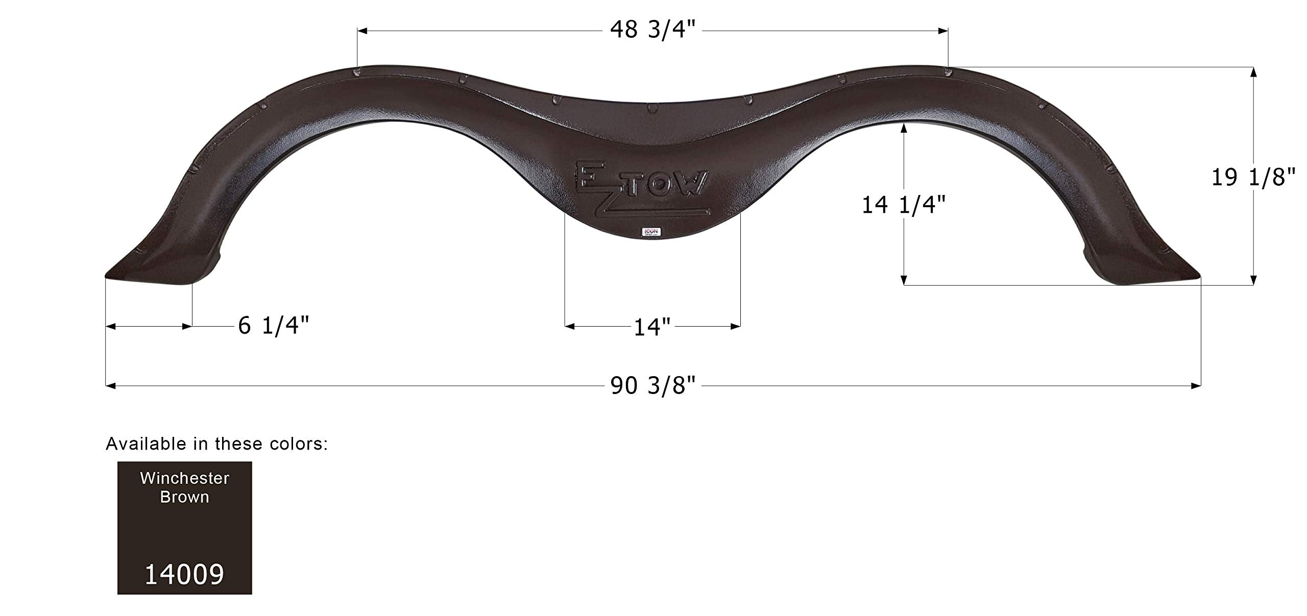 Fender Skirt ICON, Tandem, Prime Time RV, FS4009, Winchester Brown