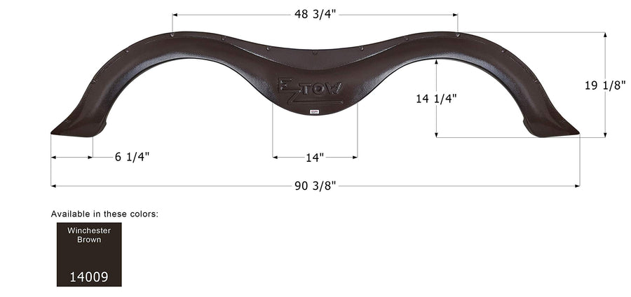 Fender Skirt ICON, Tandem, Prime Time RV, FS4009, Winchester Brown