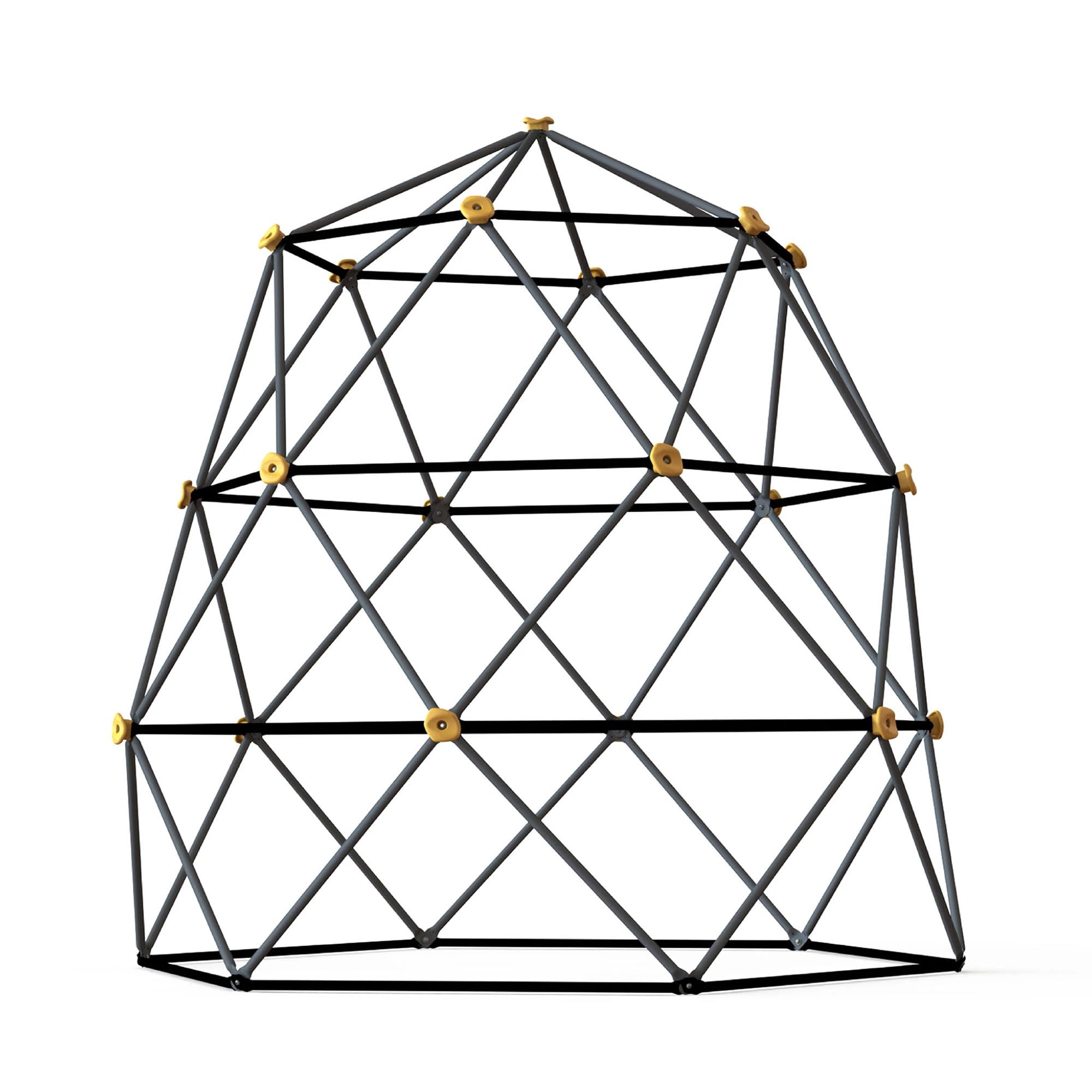 SummitPro 7.5ft Kids Outdoor Climber – gobaplay Climbing Dome, Metal Backyard Play Structure Playground Equipment with Rock Climbing Hand Grips