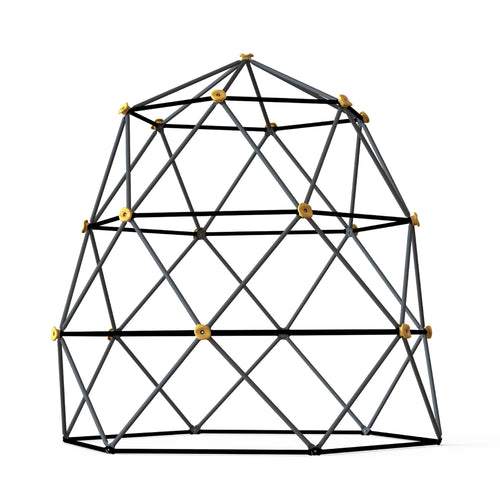 SummitPro 7.5ft Kids Outdoor Climber – gobaplay Climbing Dome, Metal Backyard Play Structure Playground Equipment with Rock Climbing Hand Grips