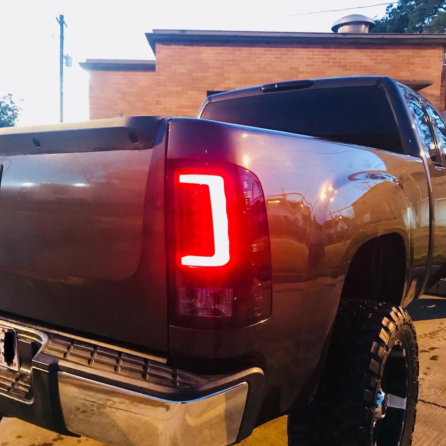 Black/Smoke RECON ACCESS 264389Bk - Fiber Optic Led Tail Lights