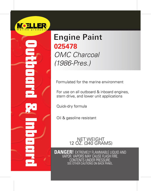 OMC Drive Systems Paint, Moeller Charcoal Non Metalic