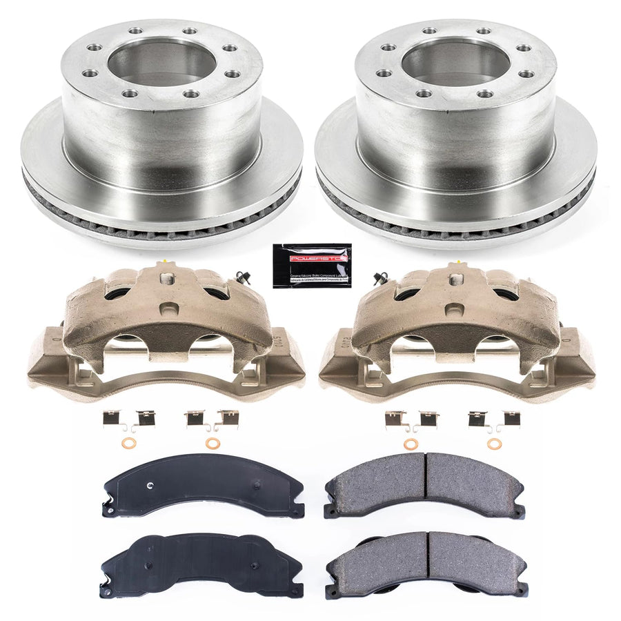Power Stop KCOE5562 Rear Caliper Kit-OE Rotors, Ceramic Brake Pads, Autospecialty Calipers