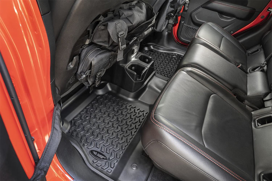 Rear Floor Liners Rugged Ridge for Jeep Gladiator JT | Black | 12950.61 | Fits 2020-2024 Jeep Gladiator JT