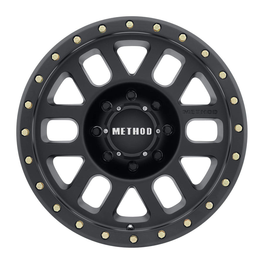 309 Method Race Wheels Grid Matte Black 17x8.5" 8x6.5", 0mm offset 4.75" Backspace, MR30978580500