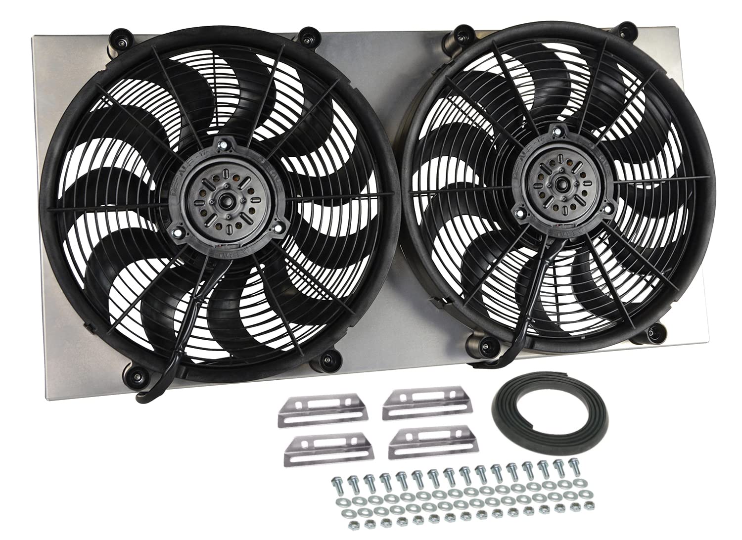 Dual RAD Fan/Aluminum Shroud Assembly Derale 16843