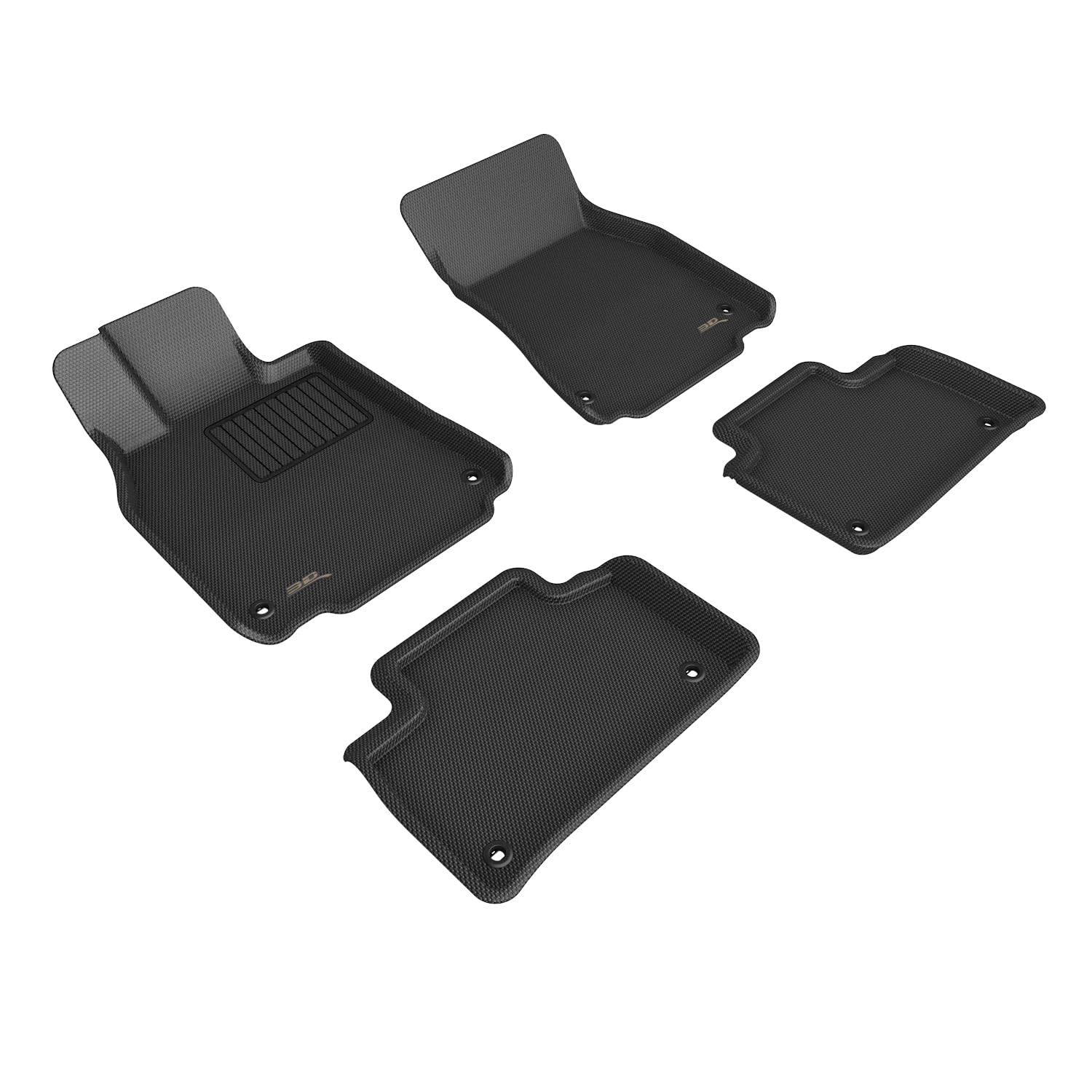Kagu Floor Mat 3D MAXpider Custom Fit (Black) Compatible with Lexus LS460 2013-2017 - Full Set