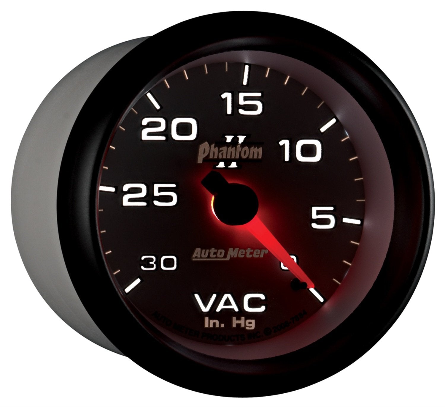 Auto Meter Phantom II 2-5/8" 0-30 in. Hg Mechanical Vacuum Gauge 7884