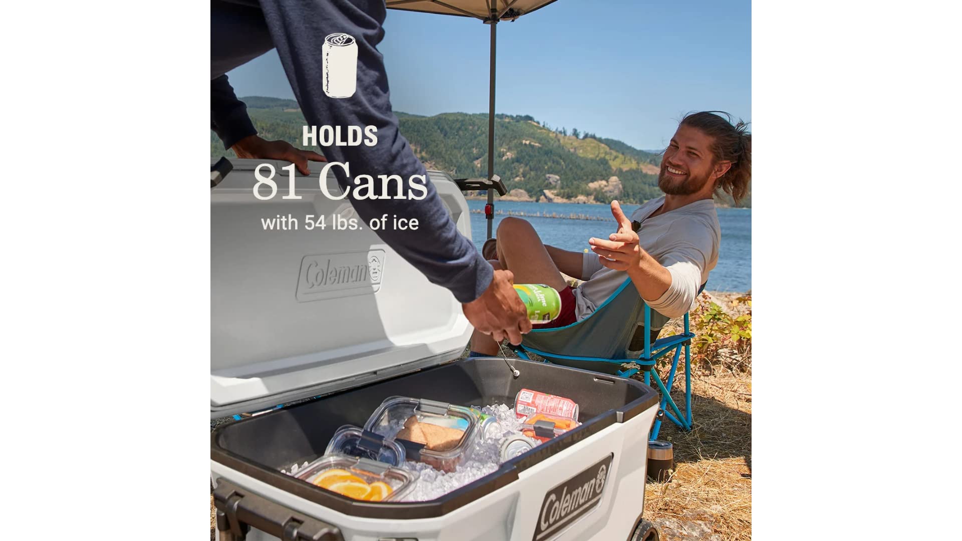 Coleman Convoy Series Ice Chest 100 Quart Cooler with Wheels