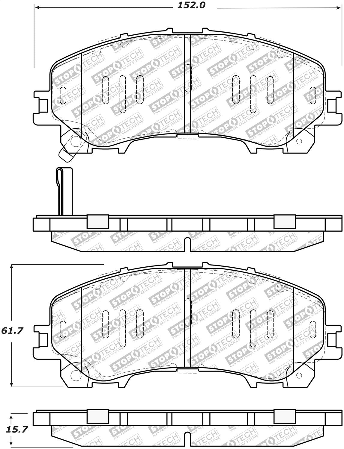 Brake Pads StopTech 305.17360 Street Select with Hardware