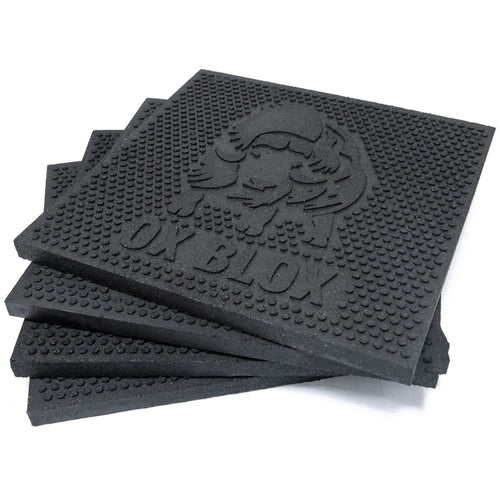 4-Pack EKON RV Jack Stabilizer Pads 12x12x0.75 - Slip-Resistant RV Jack Pads - Rubber Levelers for Campers and Trailers - Prevents Sinking and Aids in Stabilizing