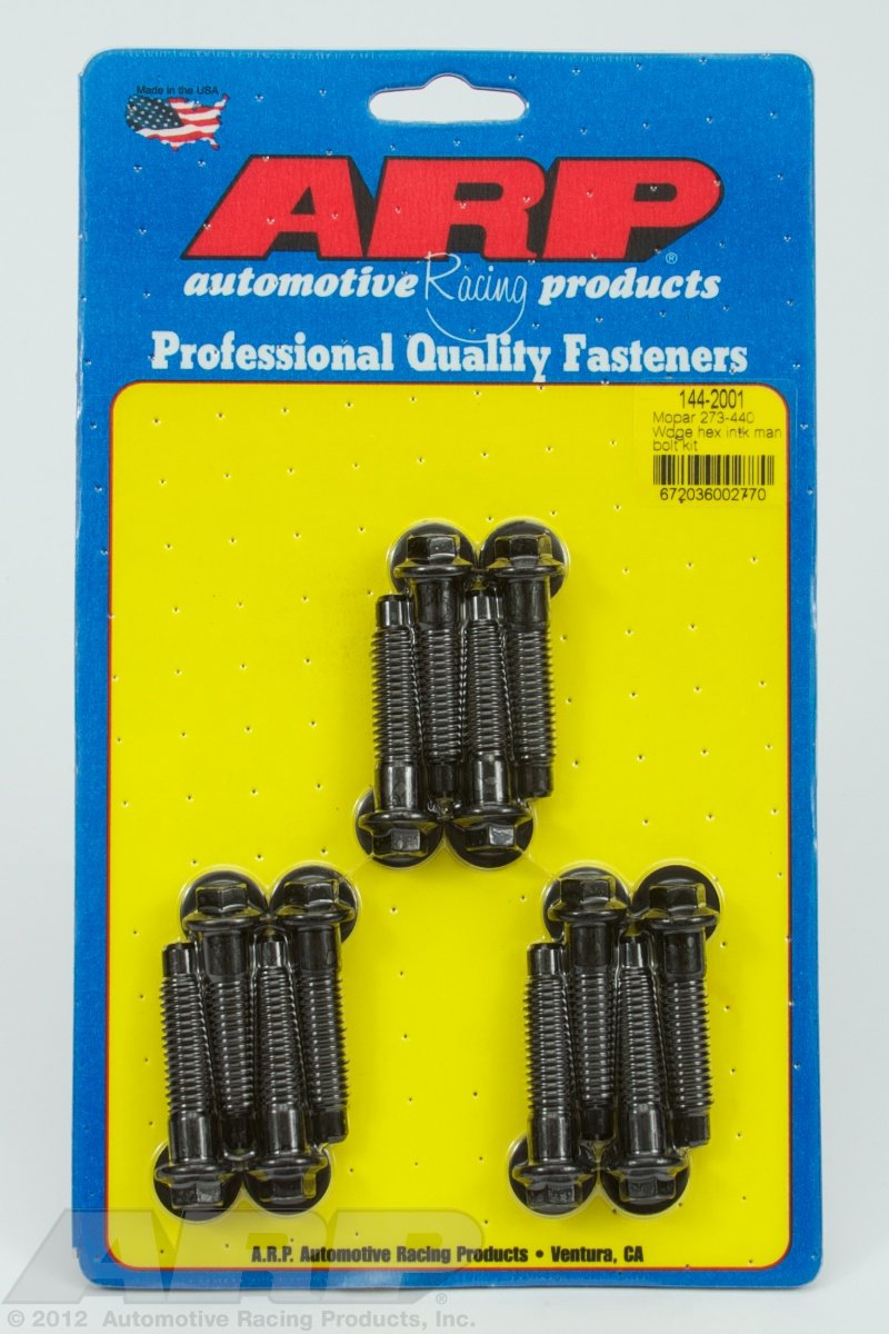 ARP Intake Manifold Bolt Kit 144-2001 (Black Oxide Hex) Chrysler All Models