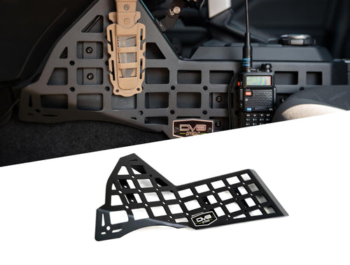 Center Console DV8 Molle Panels & Digital Device Mount for 2024 Toyota Tacoma | Compatible w/ Bulletpoint & RAM Mounts | Quick Access to Your Daily Gear & Digital Devices | Black Powder Coat | Steel