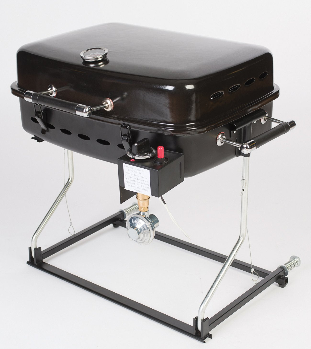 Black Barbecue Faulkner Grille with Disposable Bottle Adapter 51322
