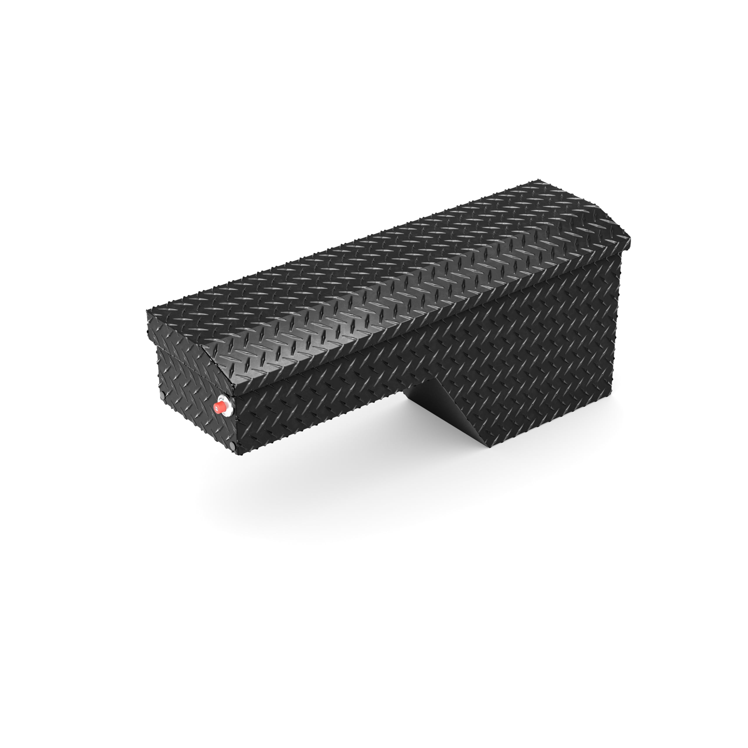 172-5-04 Weather Guard Aluminum Wheel Well Truck Tool Box, Driver Side, 3.4 cu ft Storage Capacity (Gloss Black)