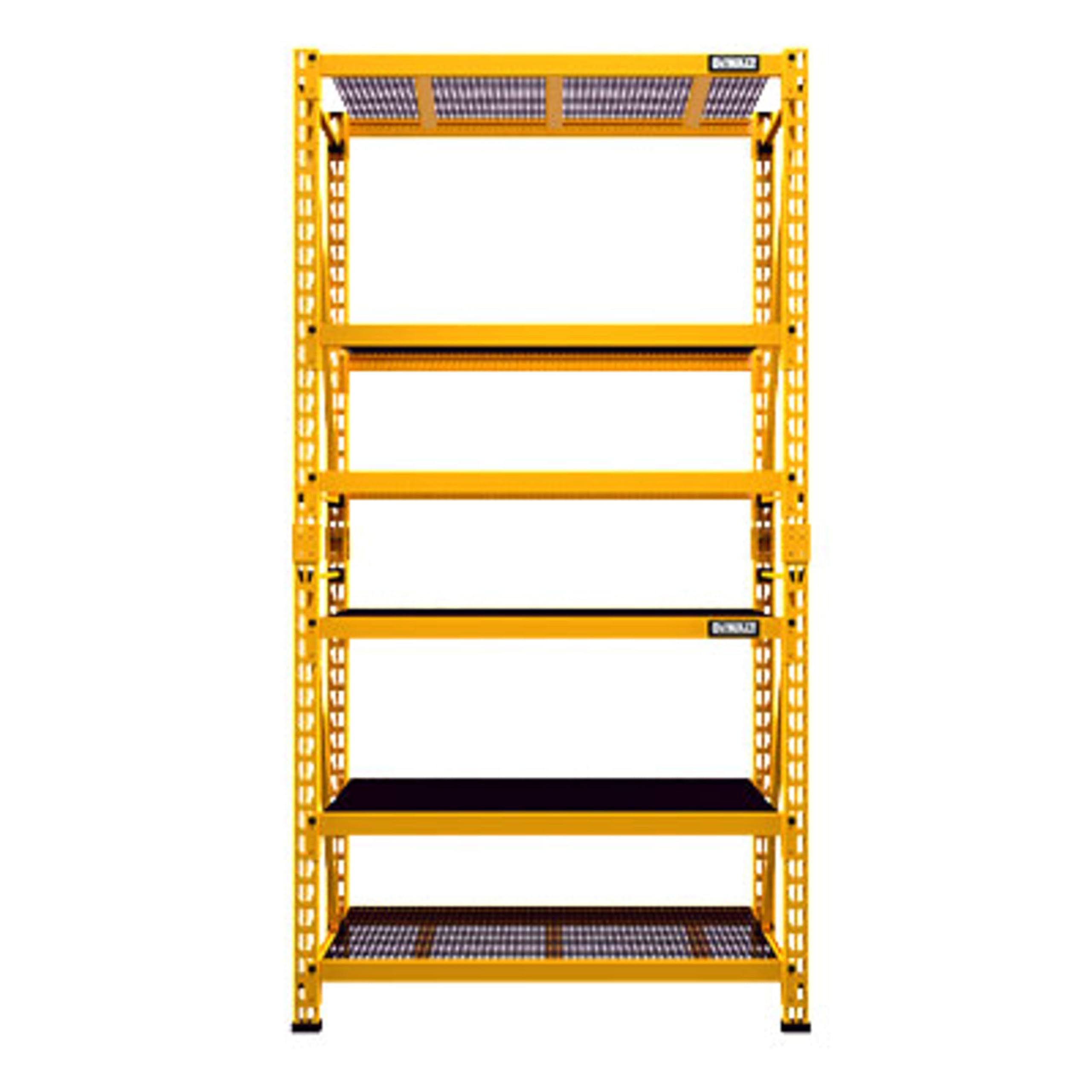 4-Foot Tall DEWALT, 3 Shelf Steel Wire Deck Industrial Storage Rack, Adjustable for Custom Workshop/Garage Storage Solutions, Total Capacity: 4,500 lb.