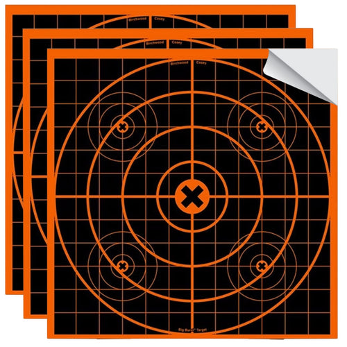 Birchwood Casey Always Flat Big Burst Revealing Sight in Adhesive Back Shooting Training Reactive 12" Targets | Pack of 3