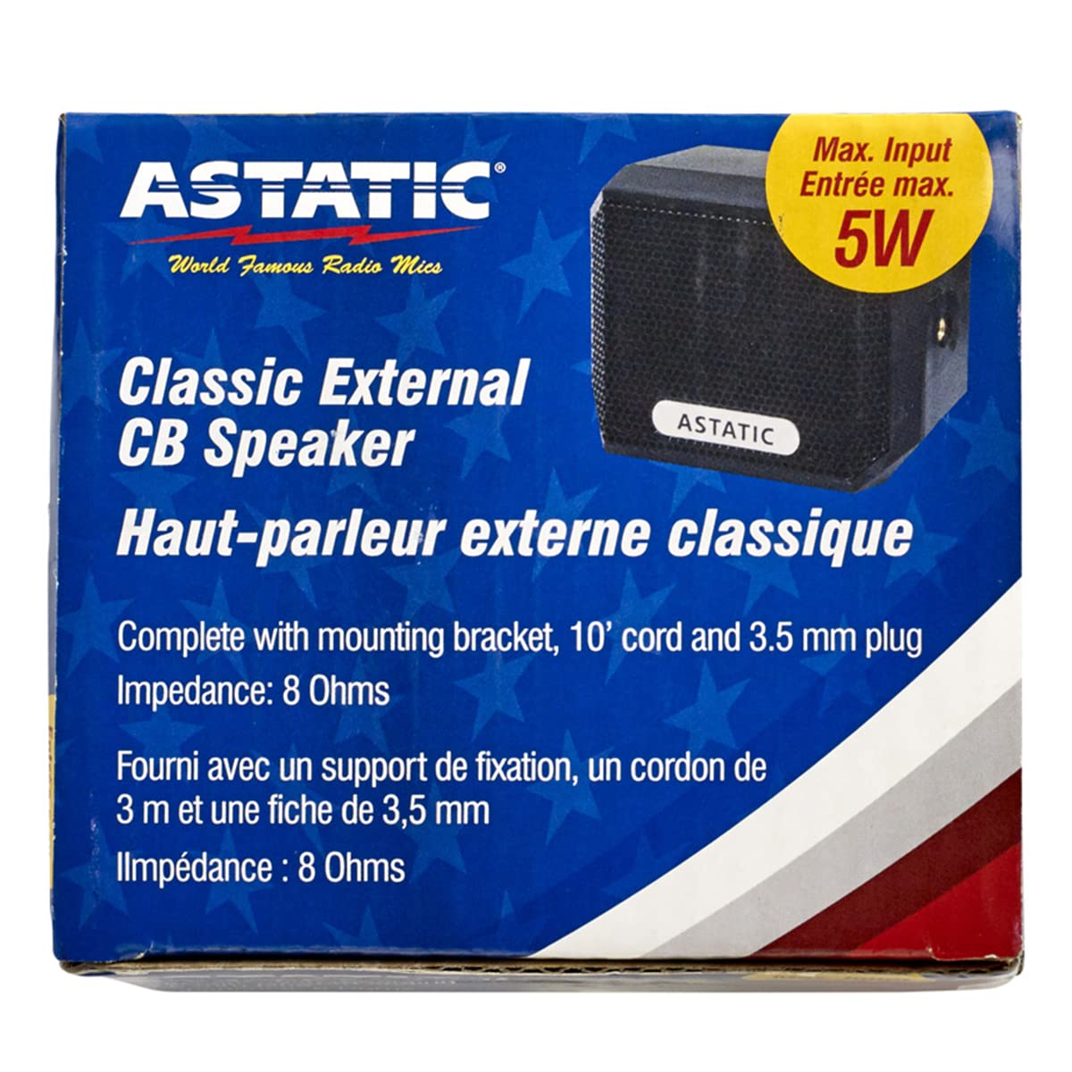 External Astatic 302-VS4 5 Watt CB Speaker with 8 Ohms Impedance