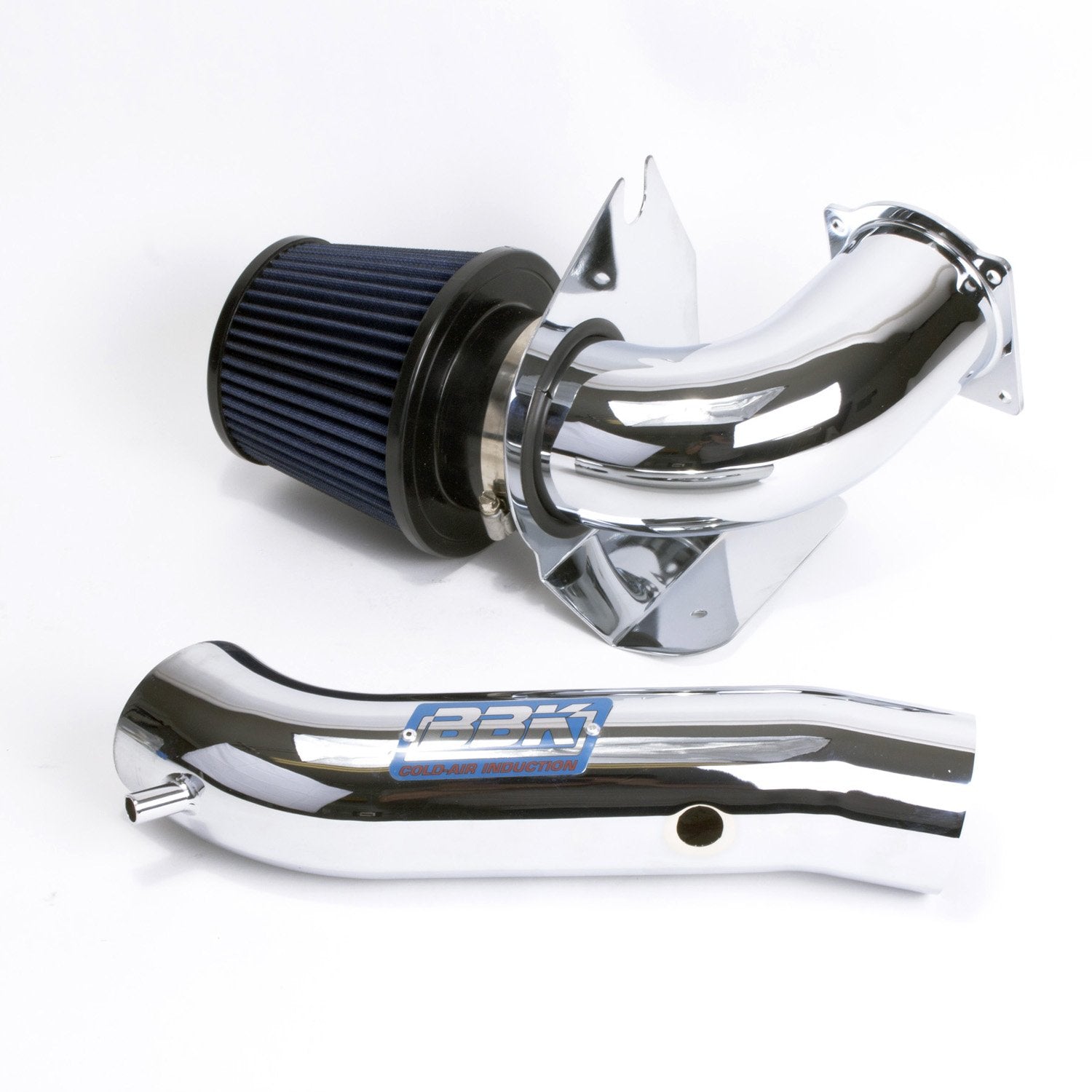 Cold Air Intake System BBK Performance 1719 - Power Plus Series Performance Kit for Ford Mustang 3.8L V6 - Fenderwell Style - Chrome Finish